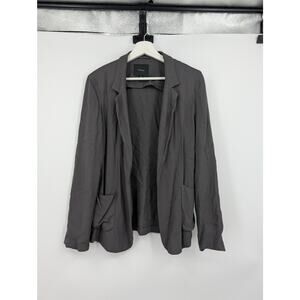 Talula Aritzia Kent Gray Open Front Blazer 4 Career Office Closet Staple Minimal